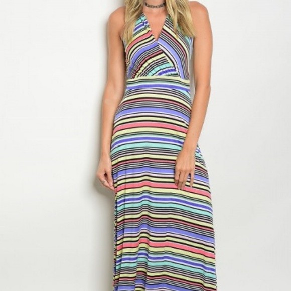 👋 LAST CHANCE NEW Multi Color Striped Maxi - Picture 2 of 8